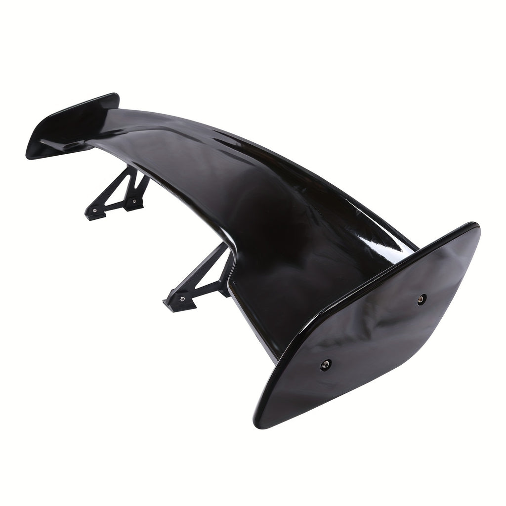 Universal Adjustable GT GTR Style Rear Sport Spoiler Racing Wing - 46.4inch - Glossy Black or Carbon Style - For 99% Sedan Cars - Tuning Accessories - Tail Air Deflector Dam Trunk Lip -  Perfect Gift for Car Enthusiasts