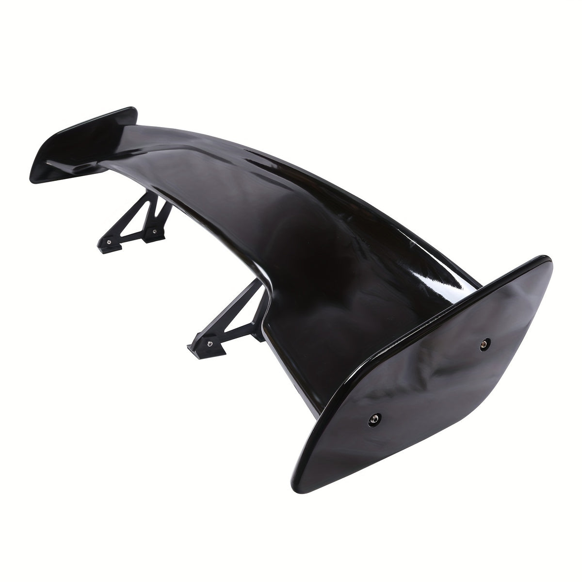 Universal Adjustable GT GTR Style Rear Sport Spoiler Racing Wing - 46.4inch - Glossy Black or Carbon Style - For 99% Sedan Cars - Tuning Accessories - Tail Air Deflector Dam Trunk Lip -  Perfect Gift for Car Enthusiasts