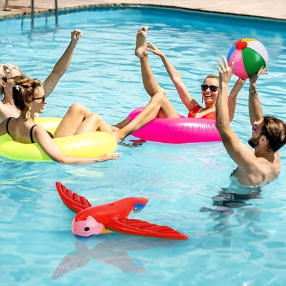 Hawaiian Party Decorations Inflatable Set 9 Pieces - Coconut Trees Beach Balls Flamingo Parrot Dolphin Banana with Pump, Luau Pool Party Supplies for Kids Adults Summer Birthday