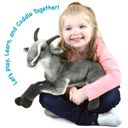 Stuffed Animal Pygmy Goat Plush 18 Inch – Patrick the Pygmy Goat Soft Cuddly Toy by Viahart, CPSIA Safe, Perfect Birthday Gift for Kids & Farm Animal Lovers