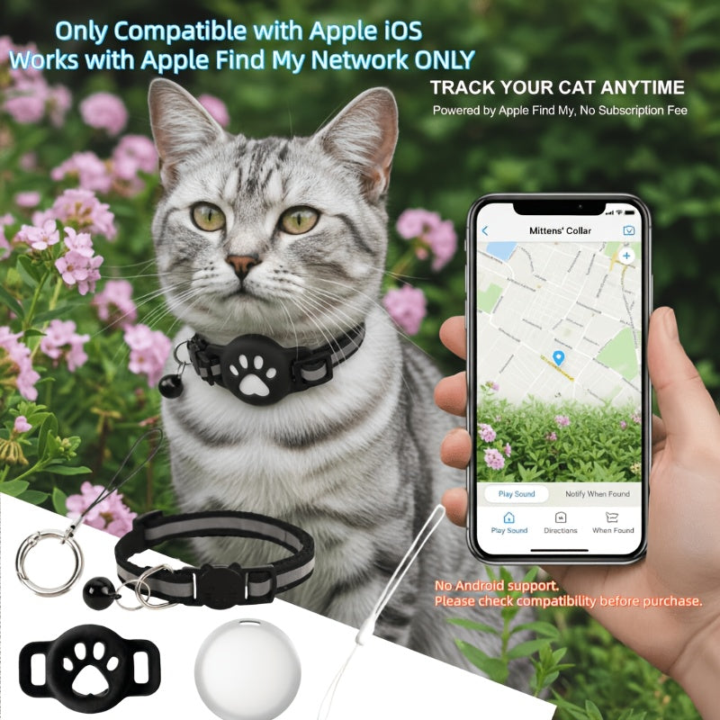Pet GPS Tracker Collar Set – Smart 2-in-1 Locator for Cats & Dogs | 5-Piece Bundle or Standalone Tracker, iOS Compatible
