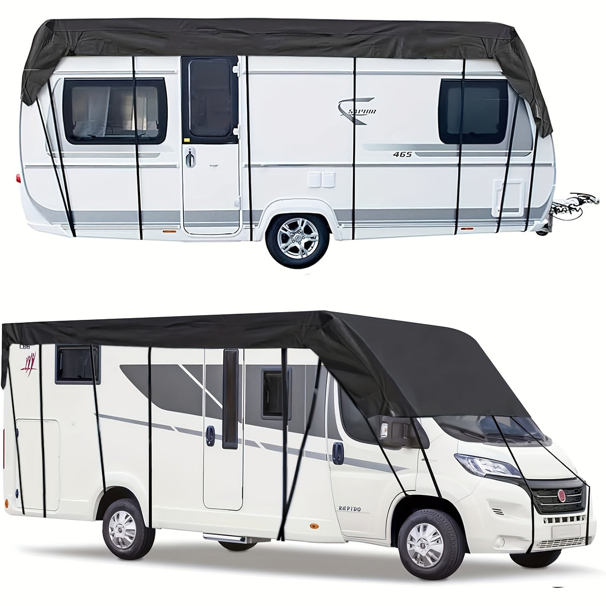 1pc of Robust RV Roof Cover Designed for Motorhomes, Travel Trailers, Caravans, And Buses, Offering UV And Sun Protection, Suitable for Rvs Measuring Between 5 to 12 Meters Or 16 to 40 Feet, Including RV Awnings And Additions