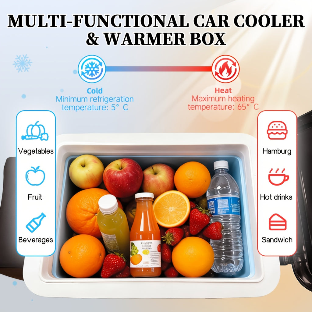 Car Refrigerator 6-Liter Dual-Purpose Hot And Cold Insulation Box for Home And Car, Portable Small Refrigerator for Cars, Large Capacity Energy-Saving Small Refrigerator, Top Storage Cup Holder