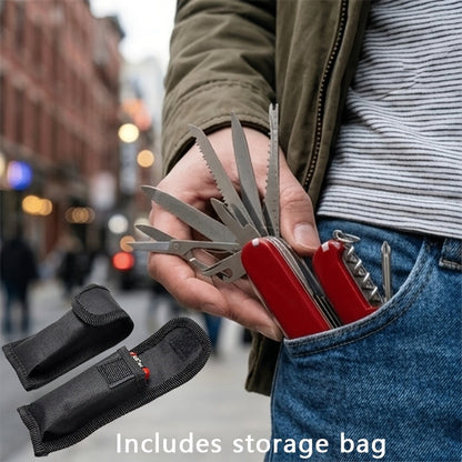 Multitool Pocket Knife 17-in-1 – Includes Screwdriver, Pliers, Scissors, Bottle Opener & More, Portable Multi-Tool for Camping, Hiking, Emergencies & Everyday Carry, Gift for Men