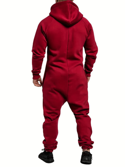 Men's Hooded Coveralls - Full-Zip One-Piece Design Style 3013