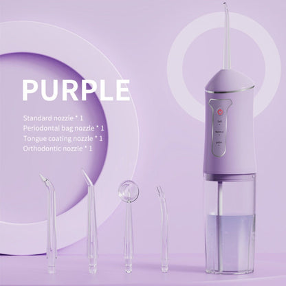 Smart Chip Water Flosser Cordless Oral Irrigator USB Rechargeable 4 Nozzles Orthodontic Tip 3 Cleaning Modes Portable Electric Dental Water Pick for Braces Gum Health Travel Home Men Women