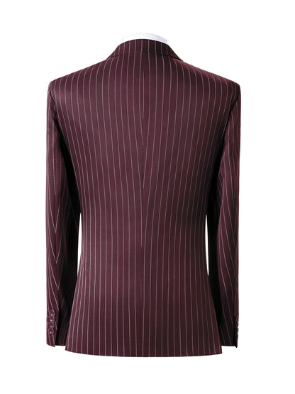 Men's Formal Suit Set - Striped Everyday Style
