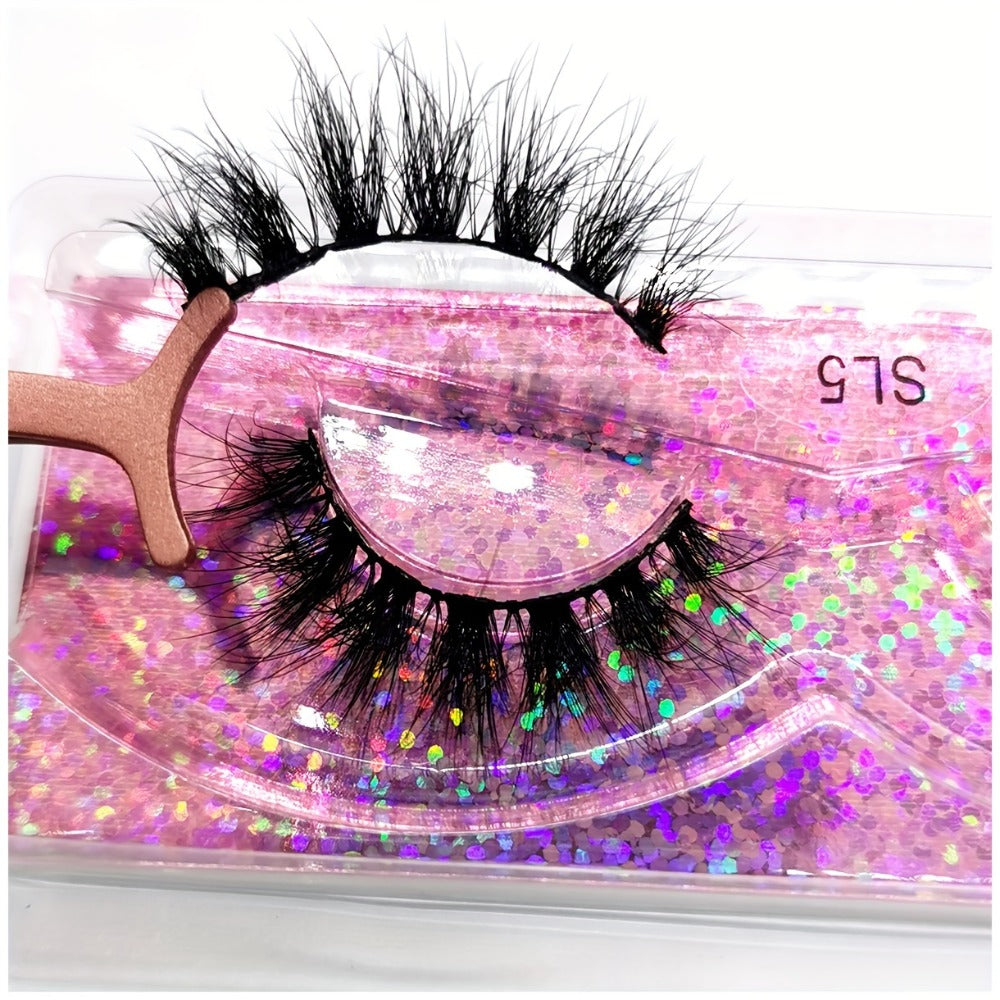 Russian DD Curl False Eyelashes 20 Pairs 5 Mix Styles – Cat Eye Extra Thick Fluffy Natural Reusable Lightweight Lash Multipack for Daily Wear, Parties & Special Occasions