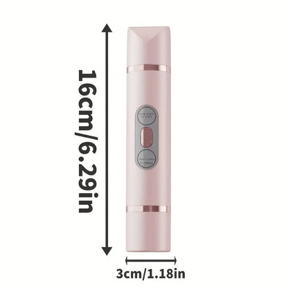 Electric Shaver for Women 2-in-1 USB Rechargeable - Wet & Dry Hair Removal for Bikini, Face, Legs, Underarms & Eyebrows, Portable Cordless Lady Shaver with Stainless Steel Blade, Pink