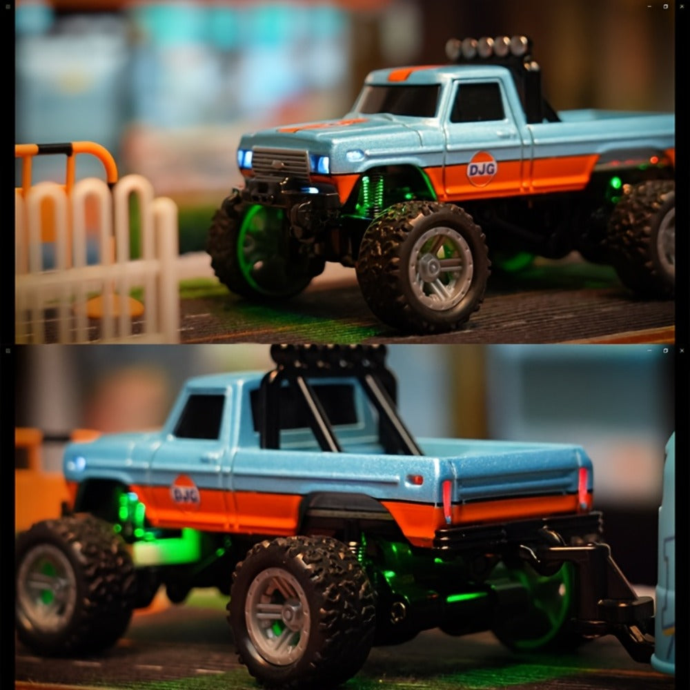 RC Off-Road Car with Alloy Body & Shock-Absorbing Chassis – Remote Control Car for Boys Indoor Outdoor Racing Metal Frame – Christmas Birthday Gift for Kids Teens