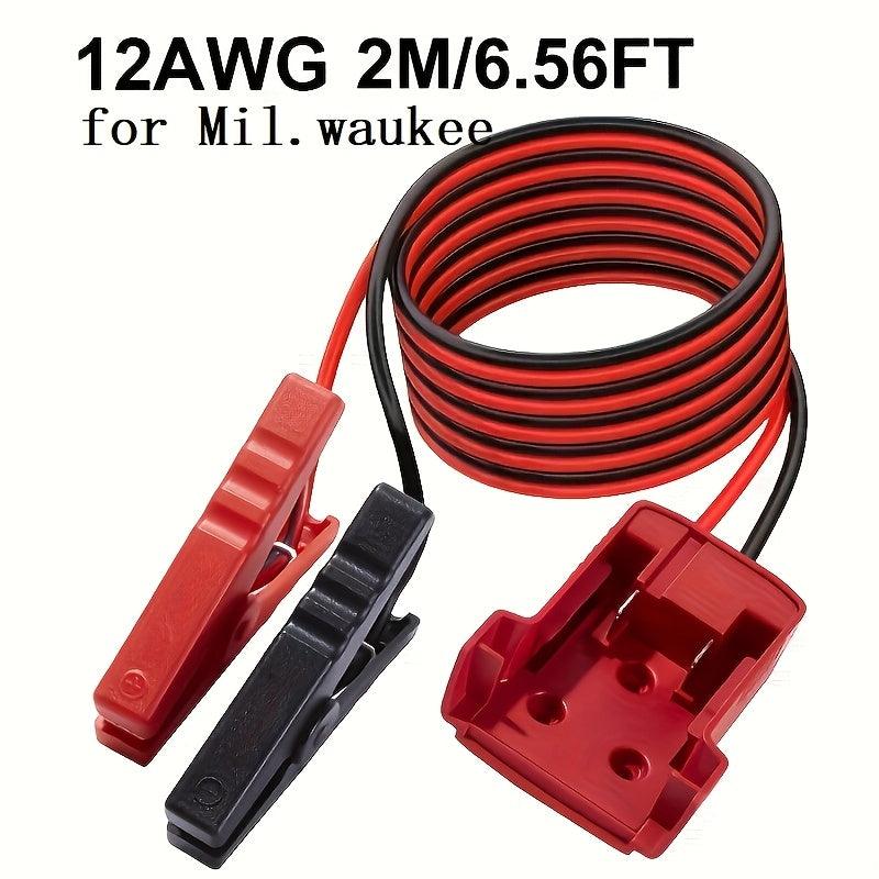 Jump Starter Cable with Adapter for DeWalt 18V 20V DCB Battery 0.98Ft & 6.56Ft Portable Car Emergency Start Kit ABS Housing - Battery Not Included