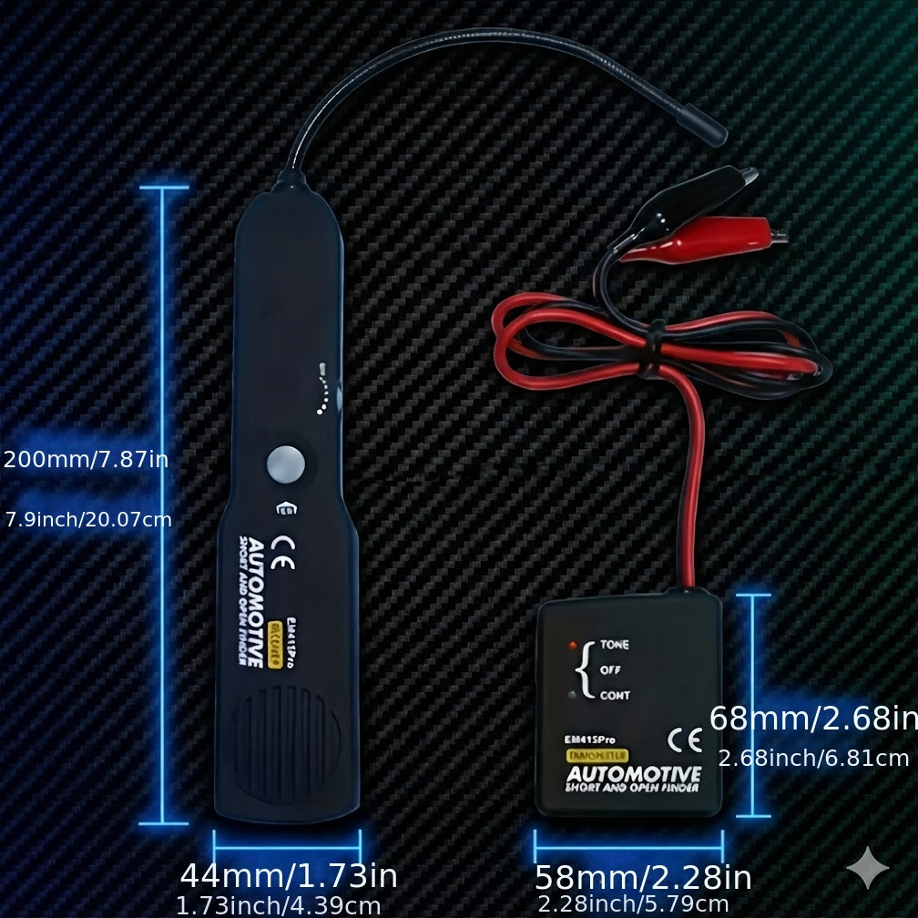 Electrical Wire Tracker Kit, EM415PRO 6-42V DC Automotive Circuit Tester, Fast Locate Broken Wires & Short Circuits, Non-Contact Induction Probe for Vehicle Repair, Essential Gear