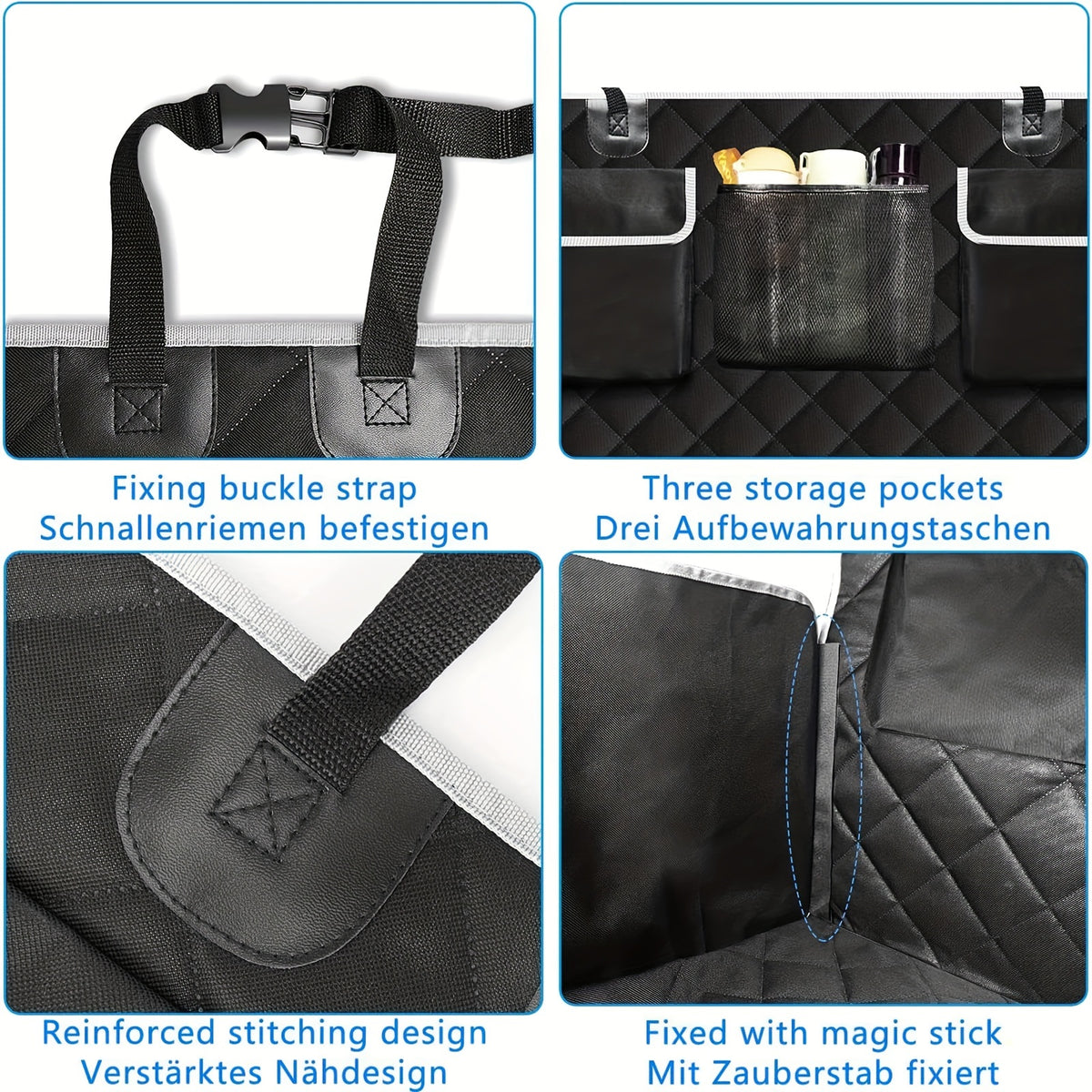 Cargo Liner for Dogs Designed for Suvs, Sedans, And Vans, Featuring a Bumper Flap Protector, Non-Slip Surface, And a Large Universal Fit in Black