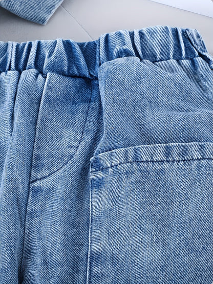 Baby Girls' Denim Jacket & Pants Set - 2-Piece