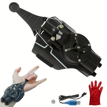 Spider Web Shooter Wrist Toy for Kids - 8ft Realistic Web Launcher with Suction Cup, String Gloves & Launcher, Superhero Role Play Cosplay Toy, Birthday Gift for Boys