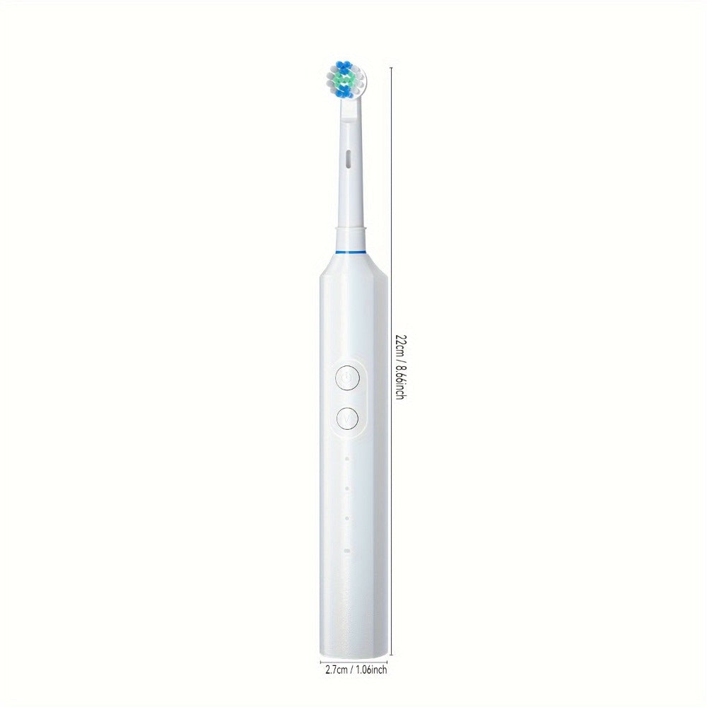 Sonic Electric Toothbrush with Smart Timer & 3 Cleaning Modes - IPX7 Waterproof, 4 Brush Heads, 600mAh USB Fast Charge, Round Tip Soft Bristles, Rechargeable Adult Toothbrush for Deep Clean