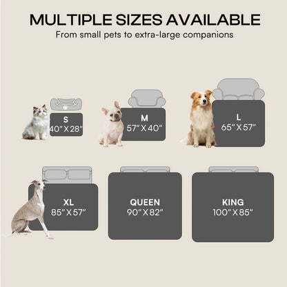 Liquid-Proof Dog Blanket for Sofa & Bed – Reversible Sherpa Fleece Pet Throw Cover for Small Medium Large Dogs & Cats, 6 Sizes, 4 Colors