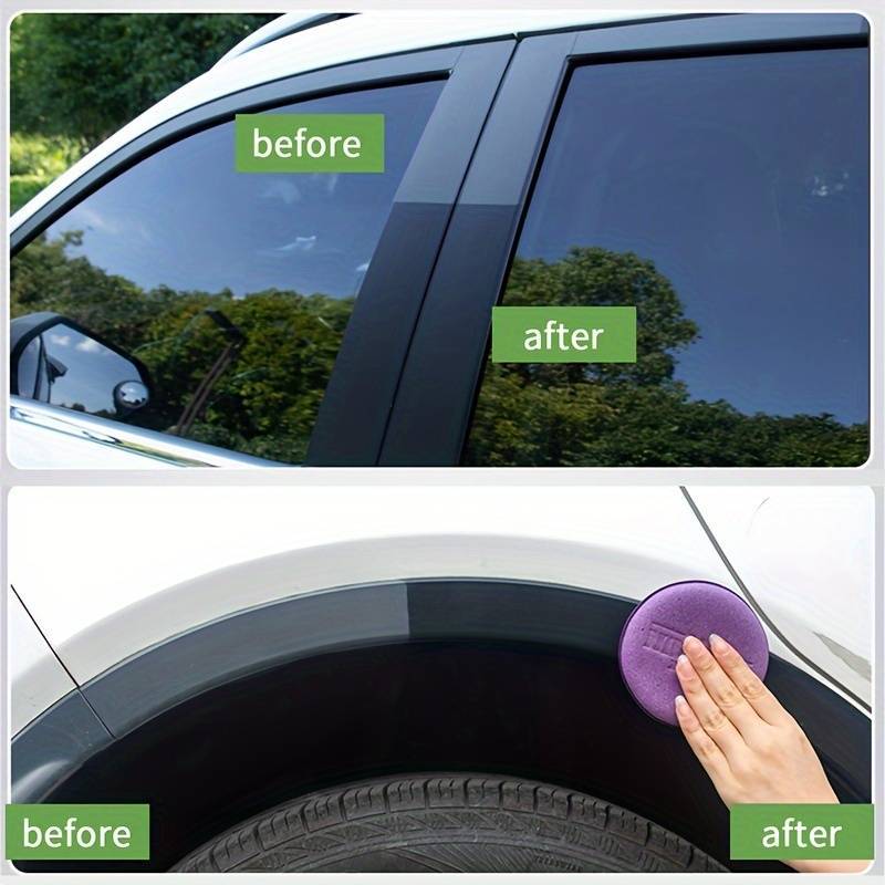 The Ultimate Car Restoration Package: Plastic Renewal, Interior Shine, Tire Protection And Yellowing Repair - Tire Protector, Black Vehicle Yellowing Repair And Nanocrystalline Coating