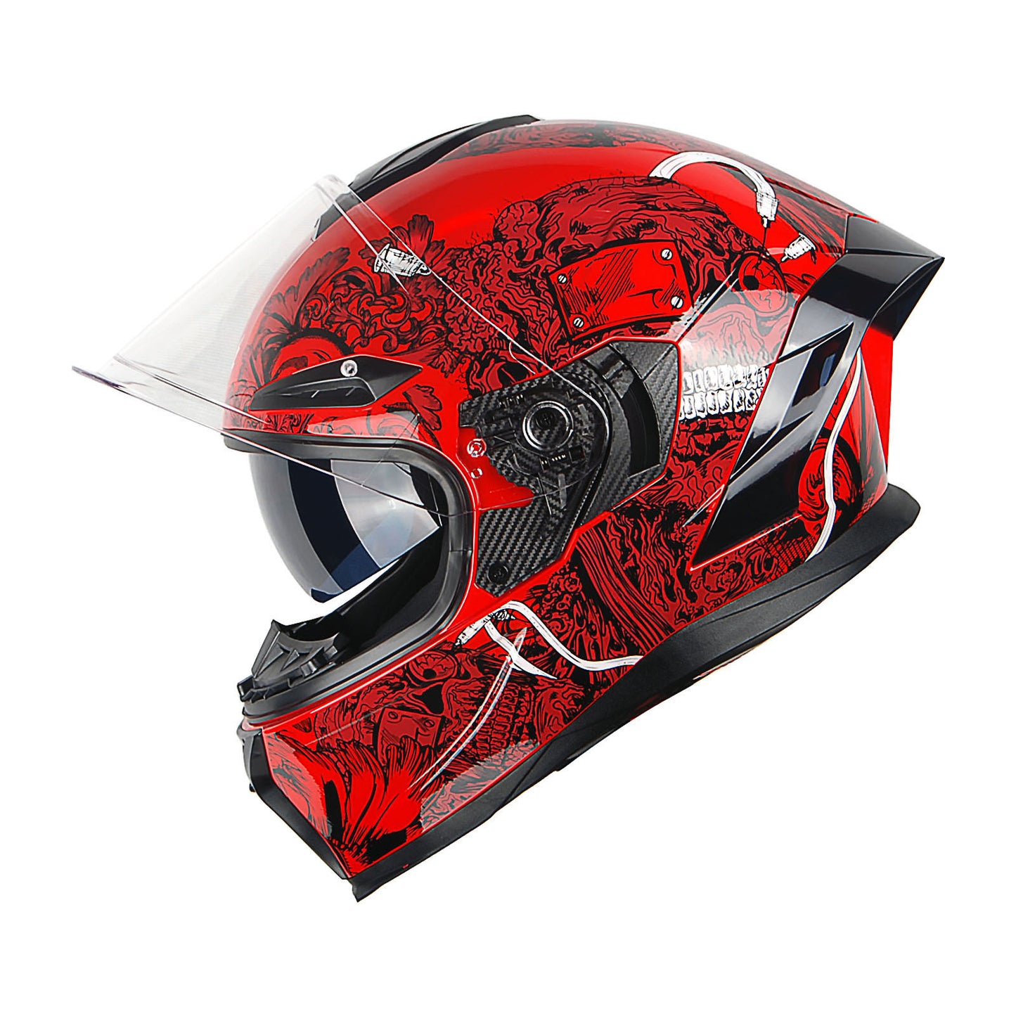 Full Face Motorcycle Helmet DOT Approved – Dual Visor Anti-Fog Pinlock Shield, Street Bike Adult Helmet with Sun Inner Shield, Aerodynamic Thermoplastic Shell, S/M/L/XL