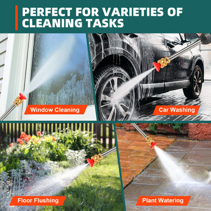 [Christmas Gift] Portable High-Pressure Car Wash Machine, 500PSI Car Wash Machine, with 1/2 Batteries, 6-In-1 Nozzle, 5-Meter Hose, Portable High-Pressure Cleaning Machine for Car/Fence/Floor Cleaning And Watering, Is A Great Christmas Gift