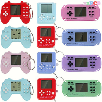Video Game Controller Keychain Party Favors 6 or 12 Pack – Multi-Color Gamer Controller Keychains Fidget Toys for Kids Birthday Bag Fillers, Easter Basket Stuffers & Classroom Prizes