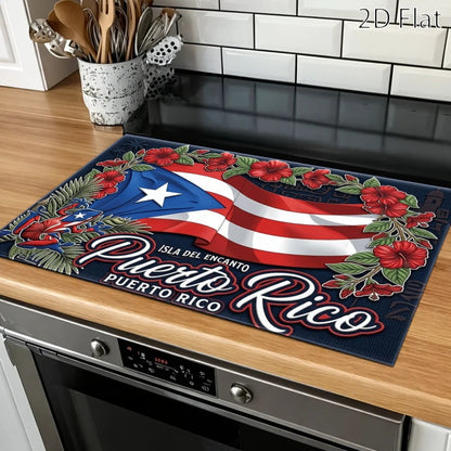 Cooktop Protector Mat Puerto Rico Style | Heat-Resistant Non-Stick Stove Cover Pad | Reusable for Gas Stove, Induction Cooker, Glass Cooktop, Oven & Washer Dryer Top