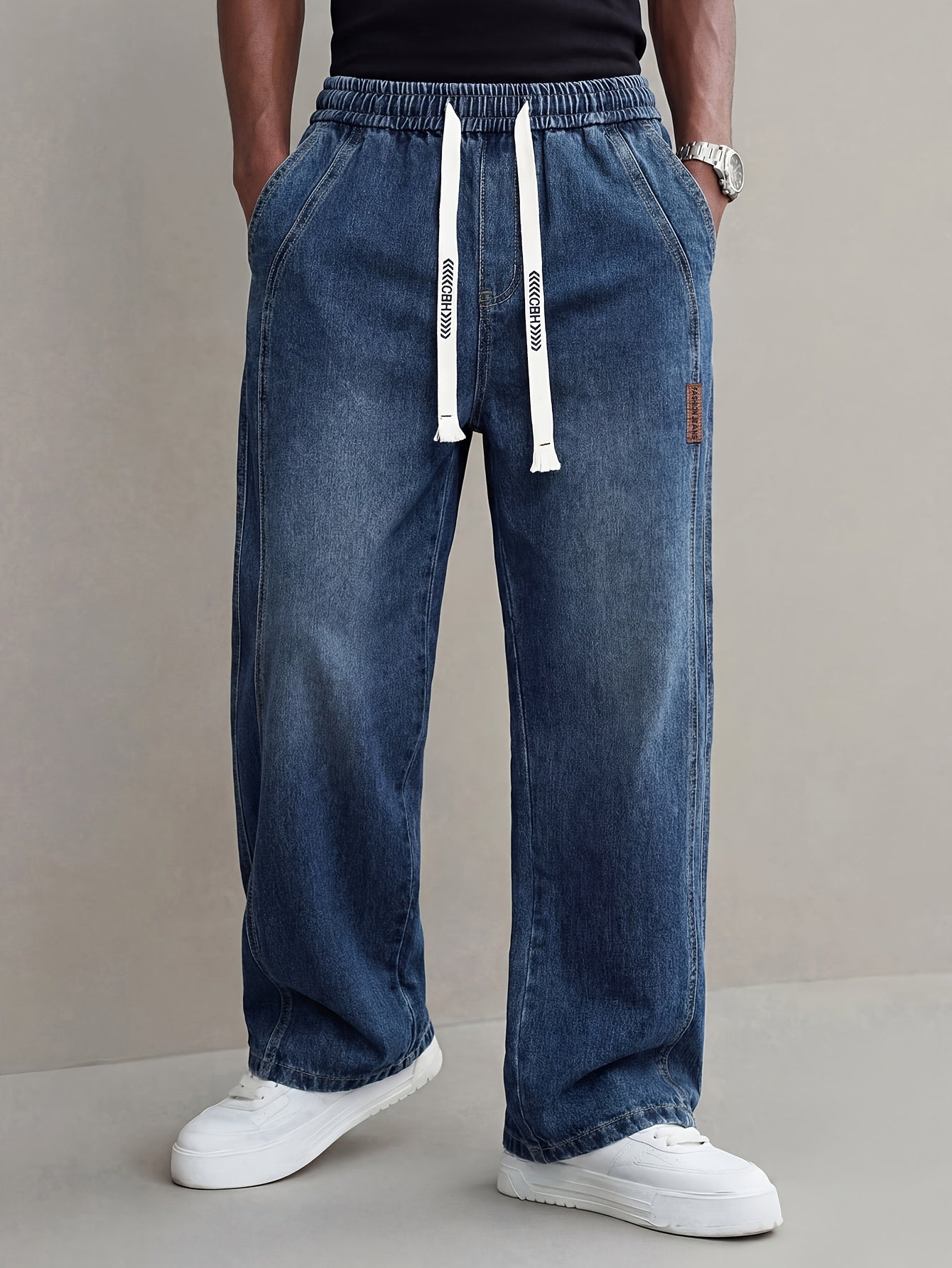 Men's Relaxed Fit Jeans - Classic Wash Clean Finish
