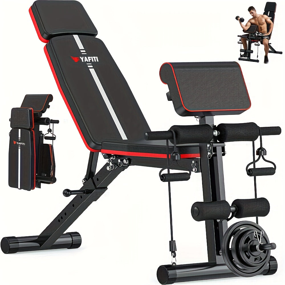 14-in-1 Adjustable Weight Bench Foldable – 770lb Capacity, Multi-Function Full Body Strength Training, Space-Saving Design – Home Gym Workout Bench