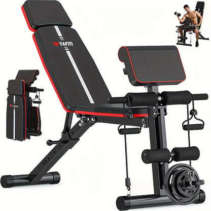 14-in-1 Adjustable Weight Bench Foldable – 770lb Capacity, Multi-Function Full Body Strength Training, Space-Saving Design – Home Gym Workout Bench