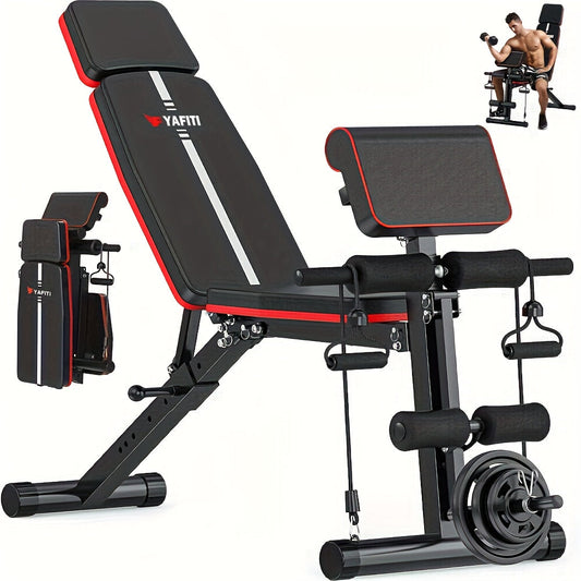14-in-1 Adjustable Weight Bench Foldable – 770lb Capacity, Multi-Function Full Body Strength Training, Space-Saving Design – Home Gym Workout Bench