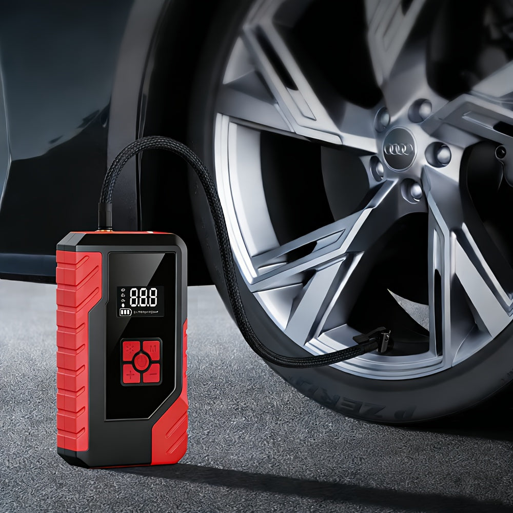 15000A Peak 250PSI, Portable Emergency Starter, Car Charger, USB Type-C, LED Emergency Lighting, 2.11 Gallons Gasoline/1.85 Gallons Diesel Fast Charging - Rechargeable Lithium Polymer Battery. Suitable As A Holiday Gift for Christmas And Halloween.