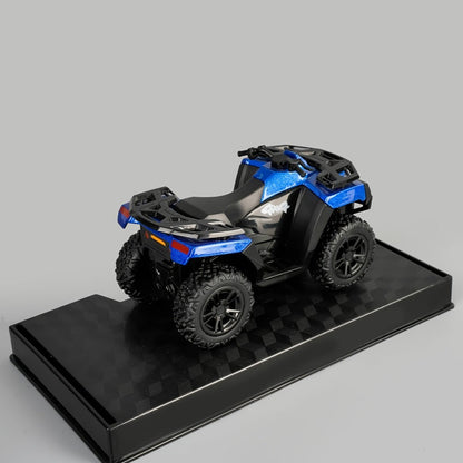 RMZCity 1:36 Scale Zinc Alloy ATV Beach Off-Road Motorcycle Diecast Model – Exhibition-Grade Collectible Static Display with Intricate Details (Red / Blue)
