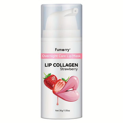 Collagen Lip Mask Overnight Plumping 30g — Moisturizing Repair Treatment for Dry Cracked Chapped Lips Night Care Revitalizing Softens Protects Firms Lip Skin Women 1.05oz