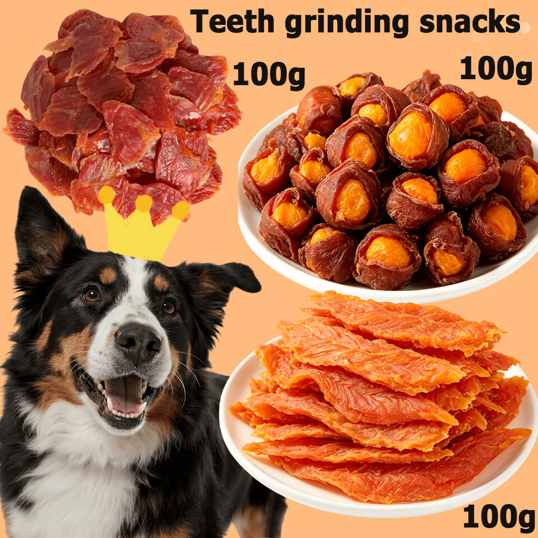 Natural Dog Treats Set Duck Chicken Milk Stick Sweet Potato Grain Free High Protein Low Fat Dental Health Gift Box Combinations for Dogs