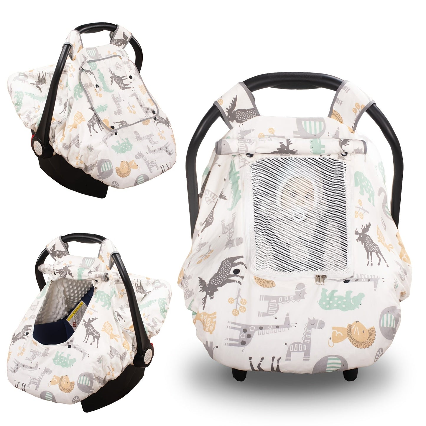 Baby Car Seat Cover - Beavtaens Minky Carseat Sover