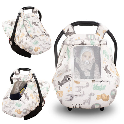 Baby Car Seat Cover - Beavtaens Minky Carseat Sover