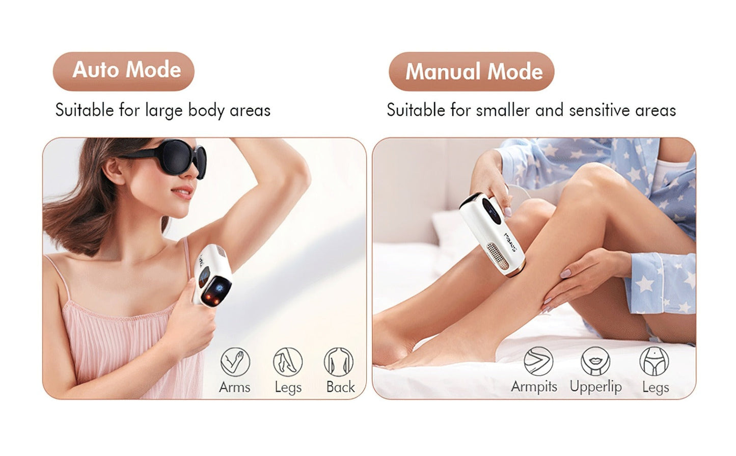 IPL Hair Removal Device 9-Mode Auto Flash for Women & Men – Painless Permanent At-Home Laser Hair Remover for Face Legs Underarms Bikini Line Arms Back Chest Full Body