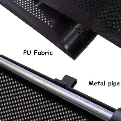 Car Window Curtains 2pcs Retractable PVC Side Window Shades One-Click Storage UV Block Anti-Glare Heat Shield Easy Install Suction Cup Hook Black Car Interior Accessory