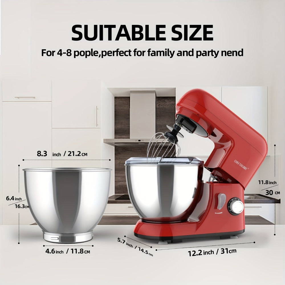 Stand Mixer 4.5 Qt Tilt-Head 500W Electric Kitchen Mixer 6-Speed Multifunctional with Dough Hook Whisk Flat Beater Household Baking Mixer Green US Plug