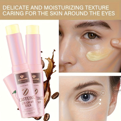 Eye Cream Firming Anti-Aging 2pcs with Caffeine & Ceramide NP — Reduces Dark Circles Puffiness Fine Lines Crow's Feet Lifted Refreshed Under-Eye Look Daily Skincare
