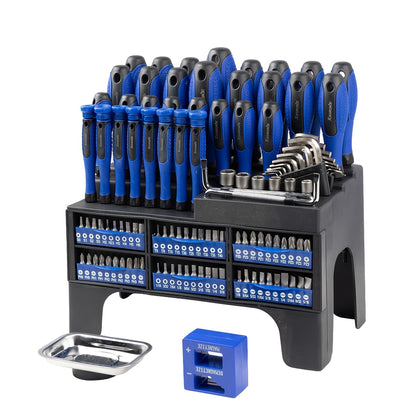 XSLRDKE 100/118/126pcs Magnetic Screwdriver Set, Insulated Magnetic Screwdriver Tool with Plastic Racking for Electronics And Precision Work, Non-Slip Rubber Handles, Men's Tool Gift, Holiday Gift, Tools Set Deal Clearance, Tools Set