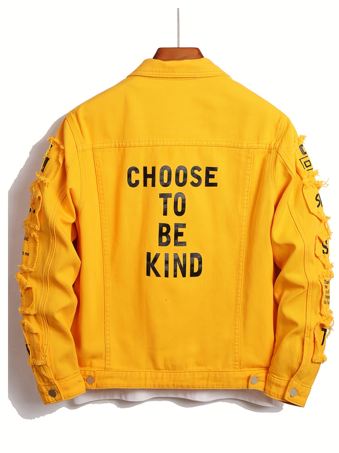 Men's Relaxed Denim Single-Breasted Jacket