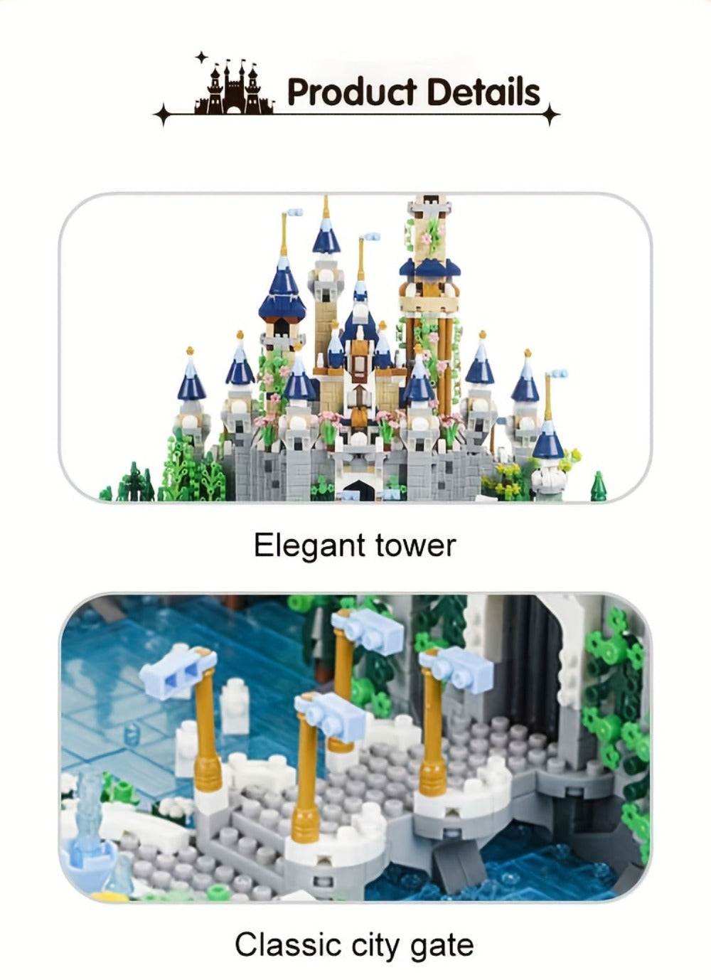 3600PCS Princess Castle Building Blocks Fairytale Palace STEM Micro Brick Architecture Kit for Girls Ages 8+ – Creative Birthday Christmas Valentine's Day Gift, Home Room Decor Display Piece