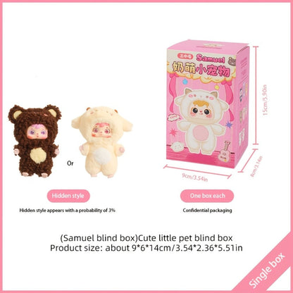 Kawaii Plush Keychain Charm – Cute Pet Healing Doll Rabbit Bear Stuffed Animal Bag Pendant, Random Style, Birthday Gift for Girls & Teens