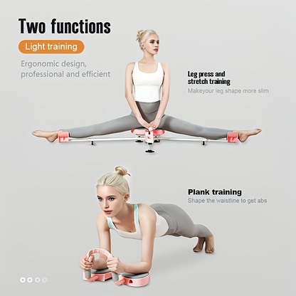 Leg Stretcher Splits Trainer 2-in-1 – 180° Adjustable, 7-Level Foot Support, Backrest & Plank Support, Foldable Ligament Stretcher for Yoga, Dance & Gymnastics