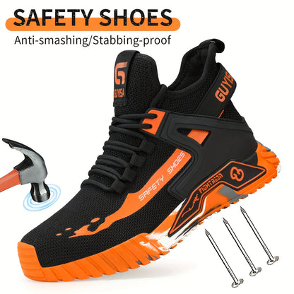 Men's Work & Safety Boots - Steel Toe Protection & Non-Slip Sole