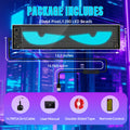 Smart Lighting-Devil Eyes LED Light, 23.42''x4.72'' Scrolling Bright Advertising, Programmable LED Sign, Flexible Digital Matrix Display, [High Refresh Rate Screen], LED Lights for Car, Perfect Wedding Decorations, And More