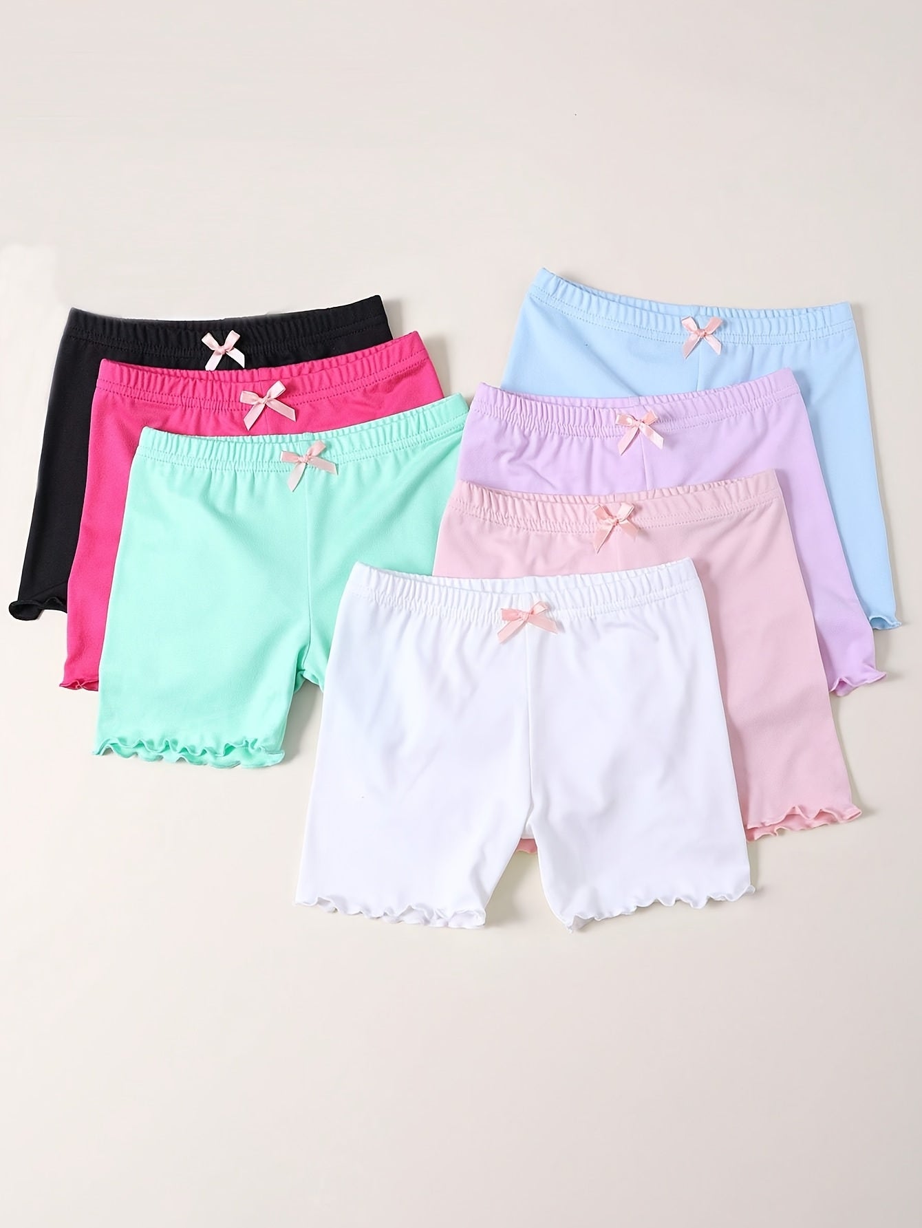 Girls' Boxer Briefs - 7-Pack Bow Detail