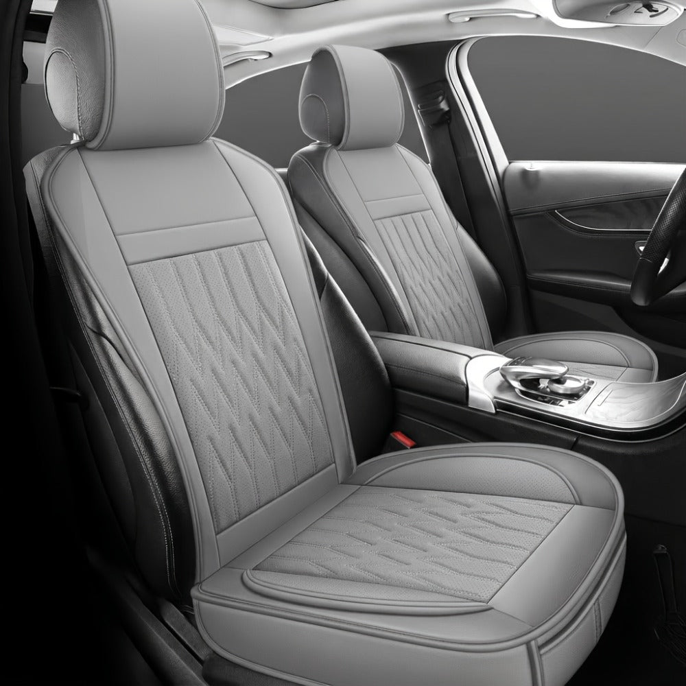 Car Seat Covers Front Pair – Universal Fit Bucket Seat Protector, Anti-Slip Full Surround High-Back Design, 15 Colors, Fits Cars SUVs Trucks