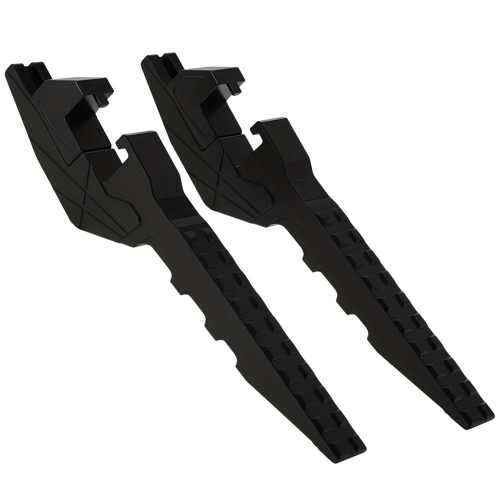 Motorcycle Foot Peg Extensions Adjustable 38-55mm – Universal Metal Footrest Passenger Pegs for Dirt Bike & Off-Road Vehicles, Black, Easy Bolt-On Fit